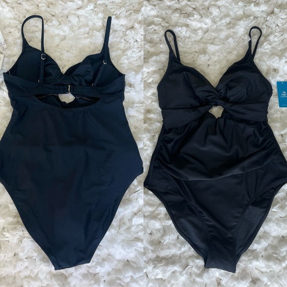 NWT Women's Twist Front Cutout One Piece Swimsuit SIZE MEDIUM - Picture 11 of 17